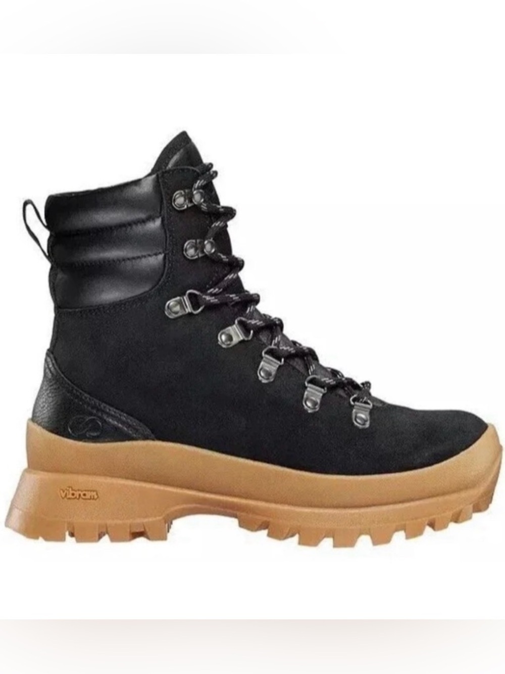 Calia Ella Lace-Up Winter Boot Leather Suede Vibram Sole NWT Size 8
